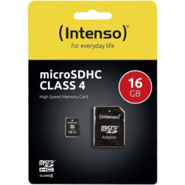 microSDHC Intenso CL4 16GB + adapter