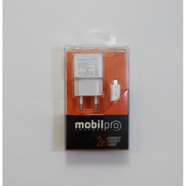 töltőszett 2in1 Micro USB fehér MP