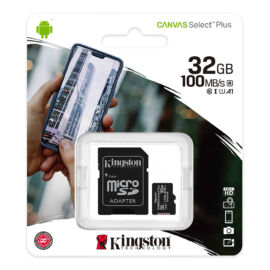 Kingston Canvas Select Plus microSD 32GB 100MB/s adapterrel