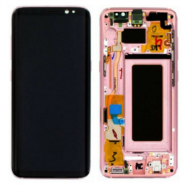 LCD kijelző Samsung G950 (Galaxy S8) pink gyári SERVICE PACK