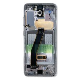 LCD Kijelző Samsung G980 (S20) fehér ORG GH82-22131B/22123B