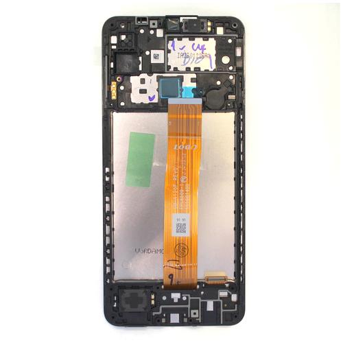 LCD Kijelző Samsung A127 (A12) fekete ORG GH82-26485A/26486A