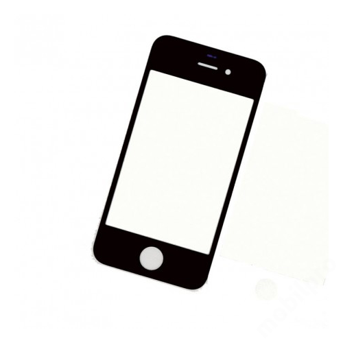 előlap üveg iPhone 4S fekete 