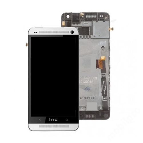 LCD Kijelző HTC M4\ M7 mini + keret fehér 