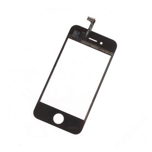 Előlap és érintő üveg üveg iPhone 4S fekete