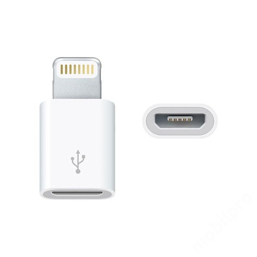 Micro USB to Lightning átalakító adapter fehér