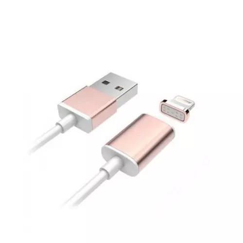 Lightning to USB Earldom mágneses fejű  töltő- és adatkábel rosegold