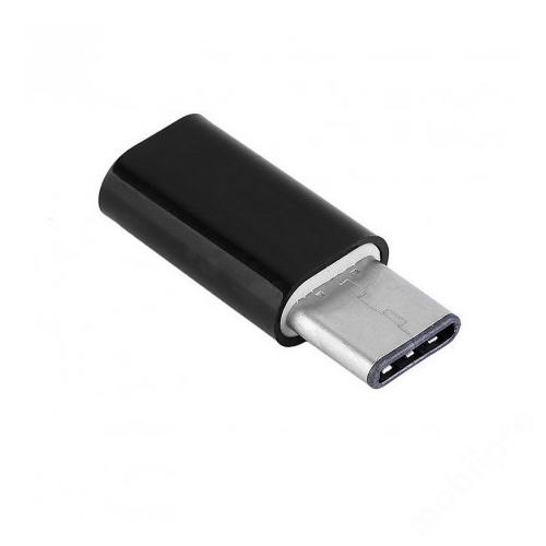 Micro USB to USB-C átalakító adapter fekete
