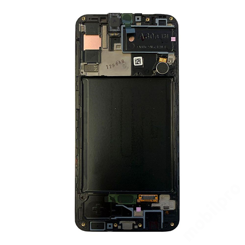 LCD kijelző Samsung A307 (Galaxy A30s) fekete gyári SERVICE PACK