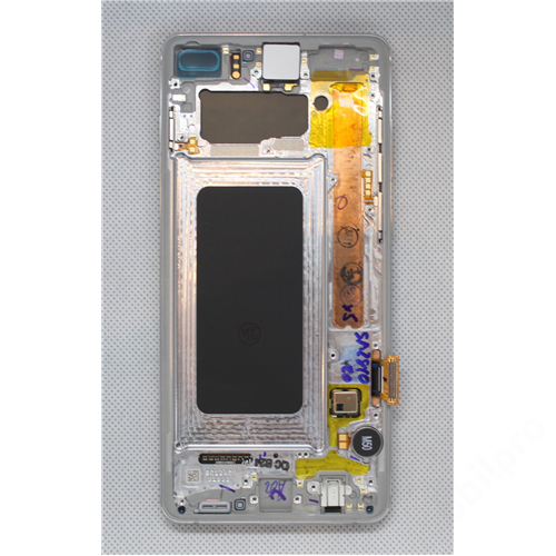 LCD Kijelző Samsung G975 (S10+) fehér ORG GH82-18849B/18834B
