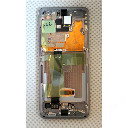 LCD Kijelző Samsung G988 (S20 Ultra) szürke ORG GH82-26032B/26033B