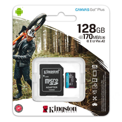 Kingston Canvas Go Plus microSD 128GB adapterrel