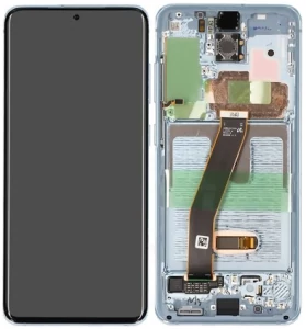LCD Kijelző Samsung G980 (S20) kék ORG GH82-22131D/22123D