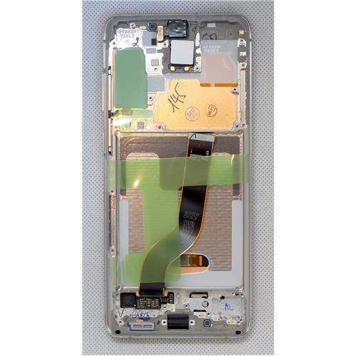 LCD Kijelző Samsung G985 (S20+) fehér ORG GH82-22134B/22145B