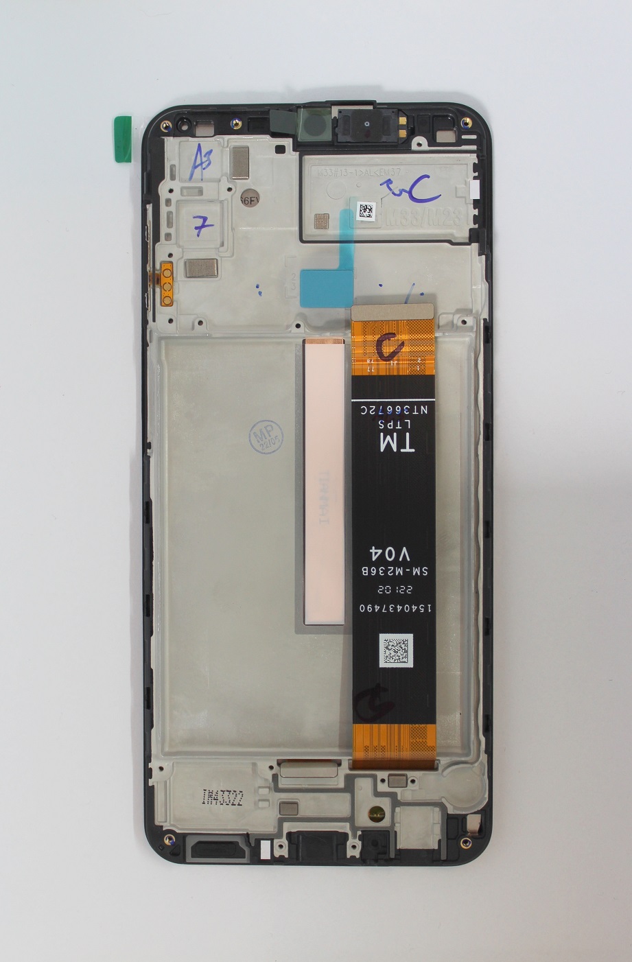 LCD Kijelző Samsung M236 (M23 5G) fekete ORG GH82-28487A/28488A